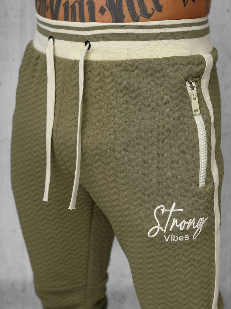 Férfi melegítő együttes khaki OZONEE O/FF5030AB