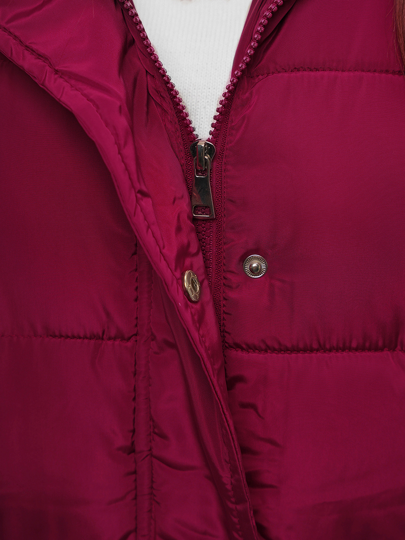 Női hosszú mellény bordó OZONEE O/81276