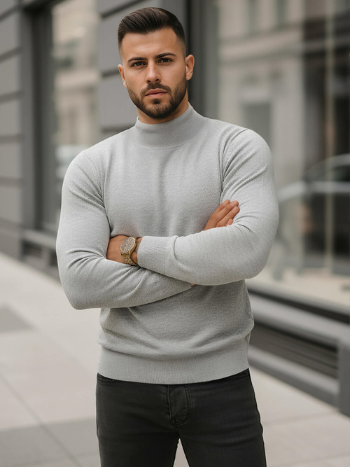 Férfi Pulóver Szürke OZONEE V/V24503