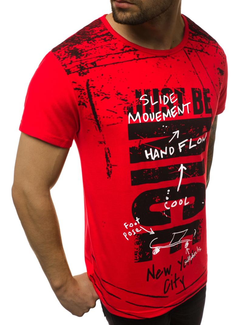 Férfi póló Piros OZONEE JS/KS1983