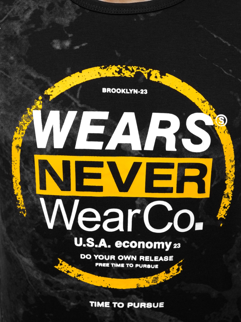 Férfi póló Fekete OZONEE JS/SS10925Z