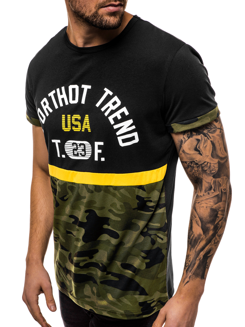 Férfi póló Fekete OZONEE JS/SS10983