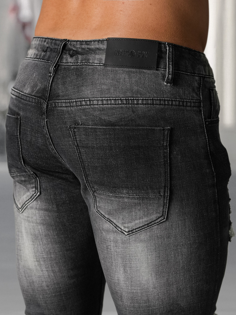 Férfi farmer nadrág fekete OZONEE NB/MP0075NZ