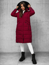 Női téli kabát bordó OZONEE O/W377