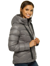 Női téli kabát Szürke OZONEE JS/M23066/4