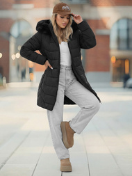 Női téli kabát fekete OZONEE JS/16M9121/392Z