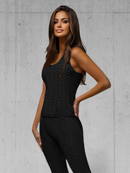 Kétrészes női tréning szett fekete OZONEE JS/YW88037/1Z