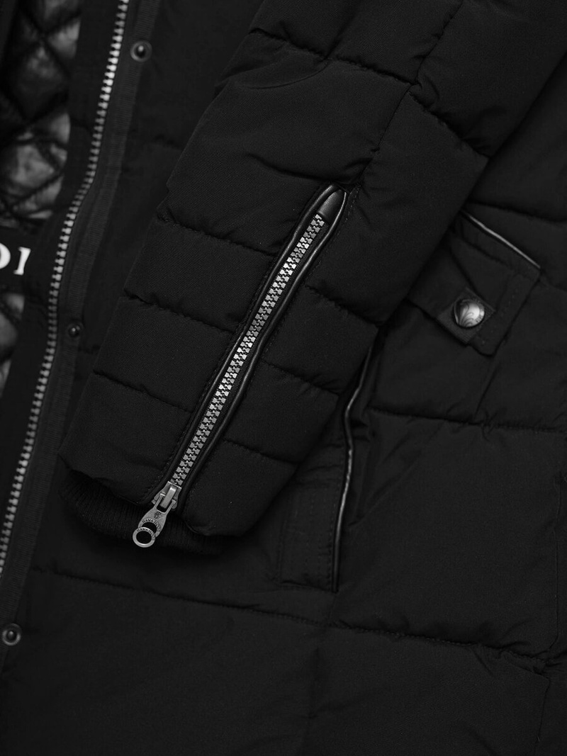 Női téli kabát fekete OZONEE O/W377Z