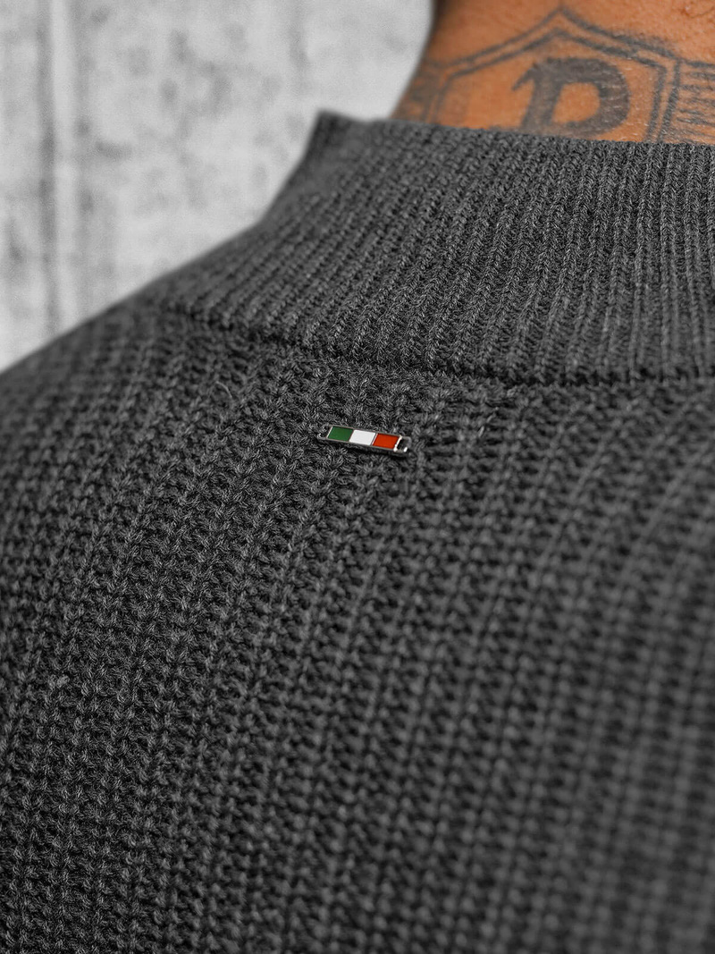 Férfi Pulóver Grafit OZONEE NB/MM6020/3