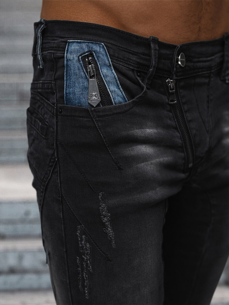 Férfi Farmer Nadrág Fekete OZONEE NB/MP0025NZ