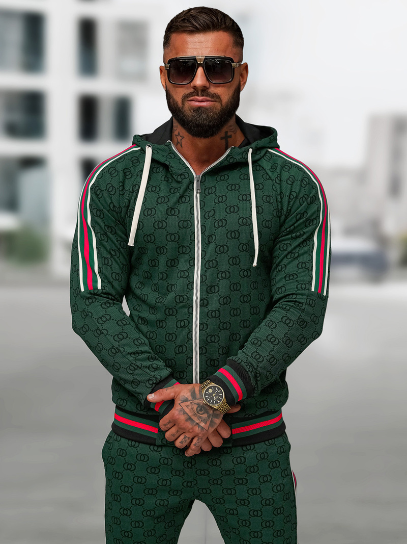 Férfi melegítő együttes zöld OZONEE O/FF5111AB