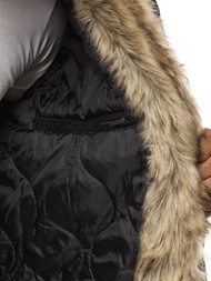 Férfi téli parka kabát fekete OZONEE O/5578Z