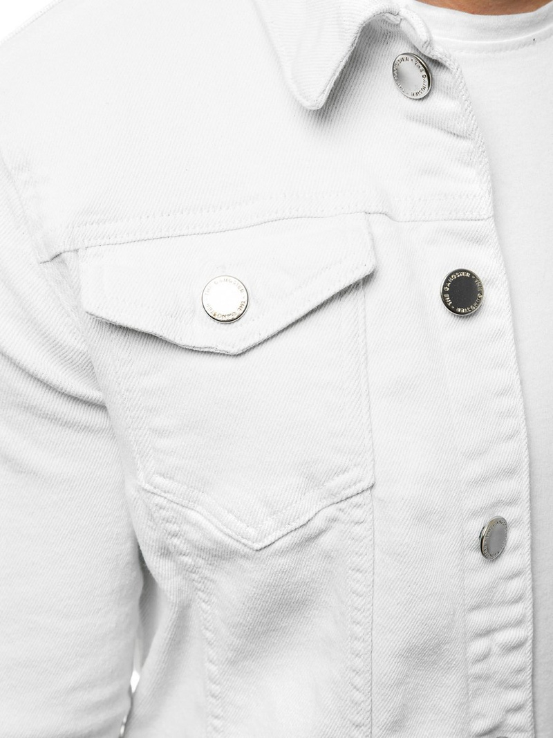 Férfi farmer dzseki fehér OZONEE G/620