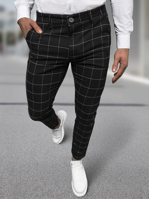 Férfi chino nadrág Fekete OZONEE DJ/5505