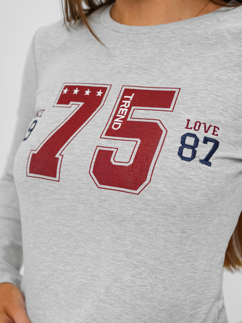 Kétrészes női tréning szett szürke OZONEE JS/M60815AB