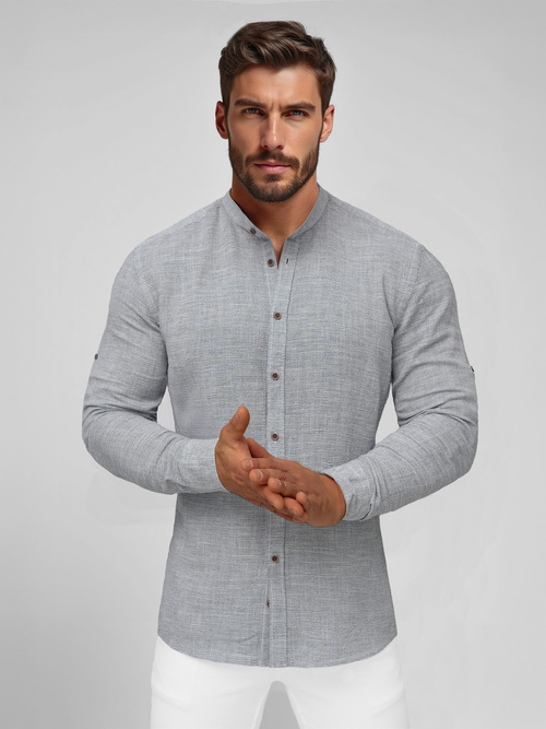 Férfi ing szürke OZONEE O/V146