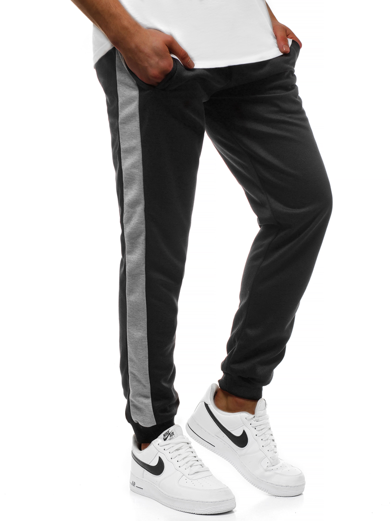 Férfi melegítő nadrág Fekete-szürke OZONEE JS/JZ11003