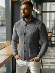 Férfi Pulóver Grafit OZONEE NB/MM6020/3Z