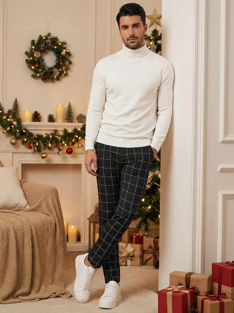 Férfi chino nadrág Fekete OZONEE DJ/5505Z