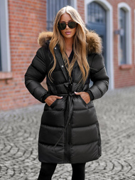 Női kabát fekete OZONEE JS/5M3298/392Z