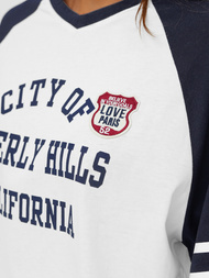 Női polo fehér-gránát OZONEE JS/R62493