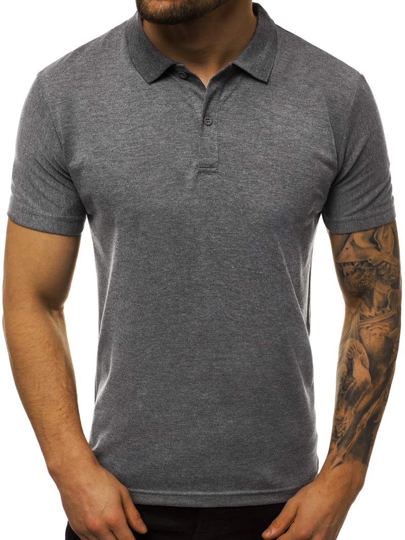 Férfi galléros póló Grafit OZONEE JS/GD01