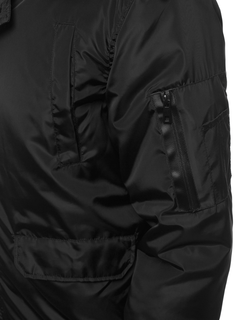 Férfi téli kabát fekete OZONEE JS/2019005