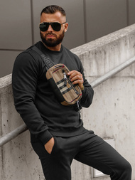 Férfi melegítő együttes Fekete OZONEE JS/68C10380/3Z