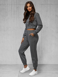 Kétrészes női tréning szett grafit OZONEE JS/8C78/5Z