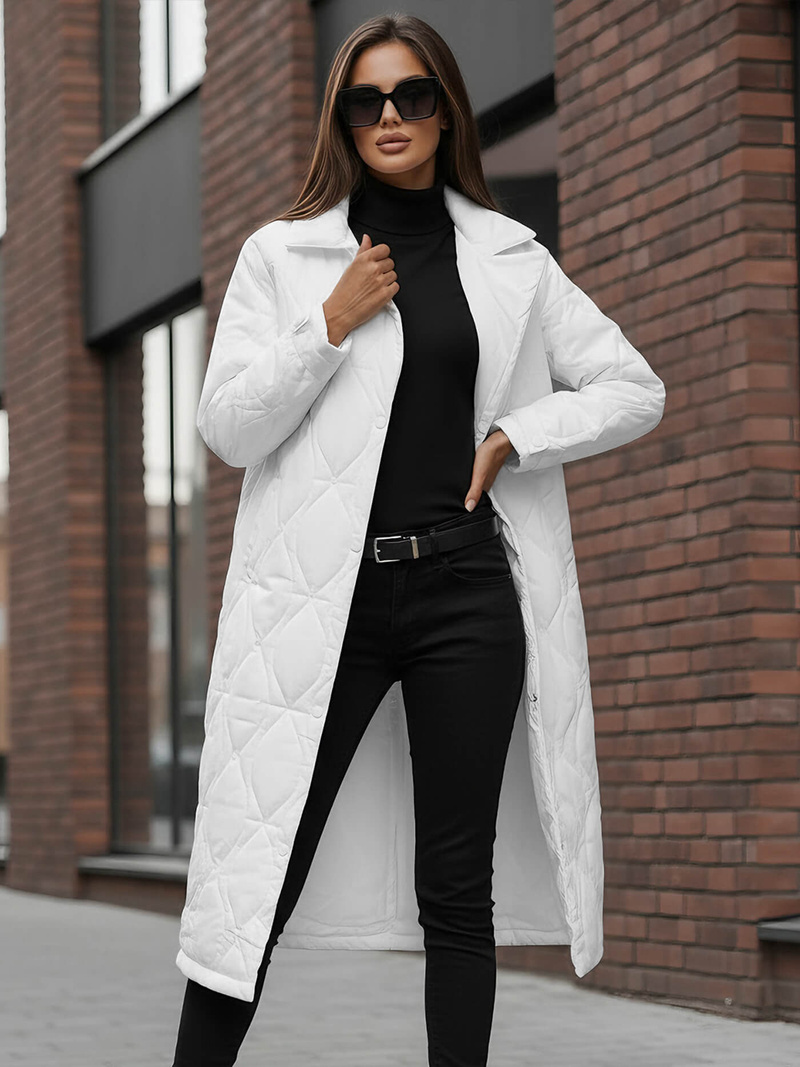 Női téli kabát fehér OZONEE JS/5M3177/281Z