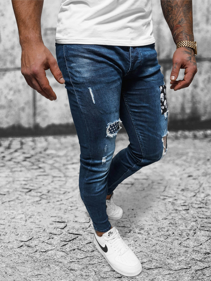 Férfi farmer nadrág sötét-kék OZONEE NB/MP0015BS