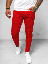 Férfi Farmer Nadrág Piros OZONEE O/E7887R