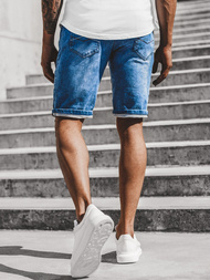 Férfi farmer rövidnadrág Kék OZONEE RF/HY348