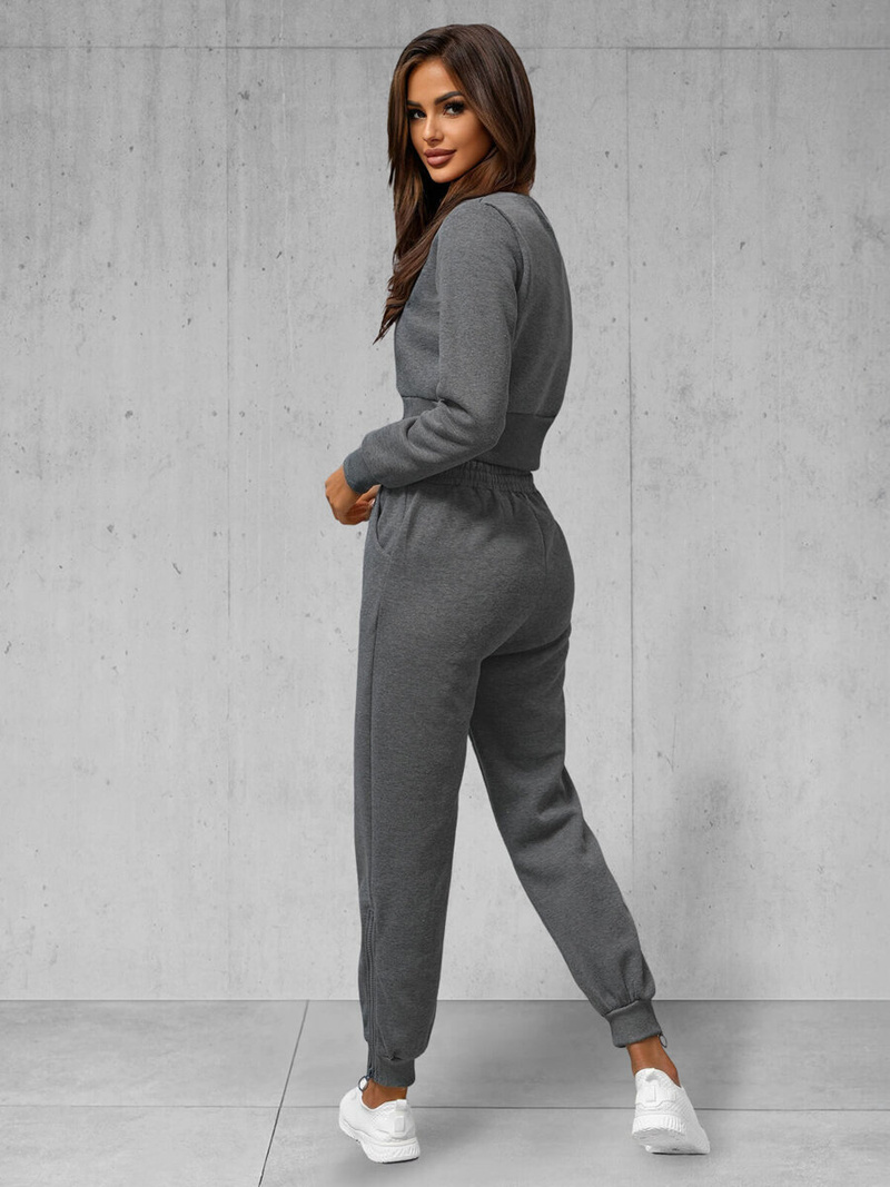 Kétrészes női tréning szett grafit OZONEE JS/8C78/5Z