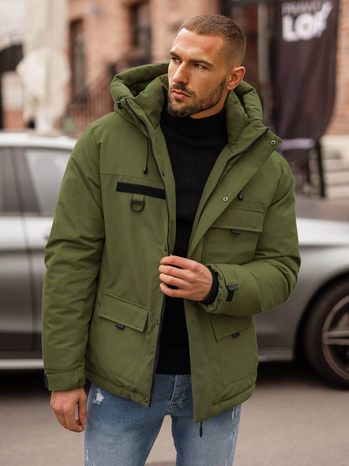 Férfi téli parka kabát khaki OZONEE JS/31M5018Z
