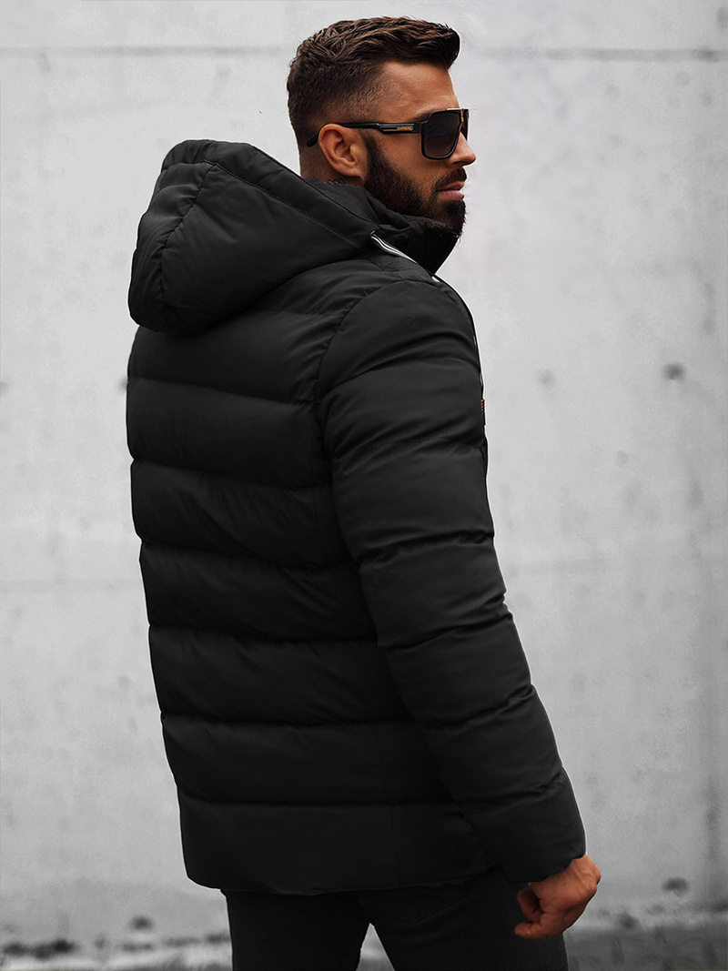 Férfi téli parka kabát fekete OZONEE JS/22M61/392