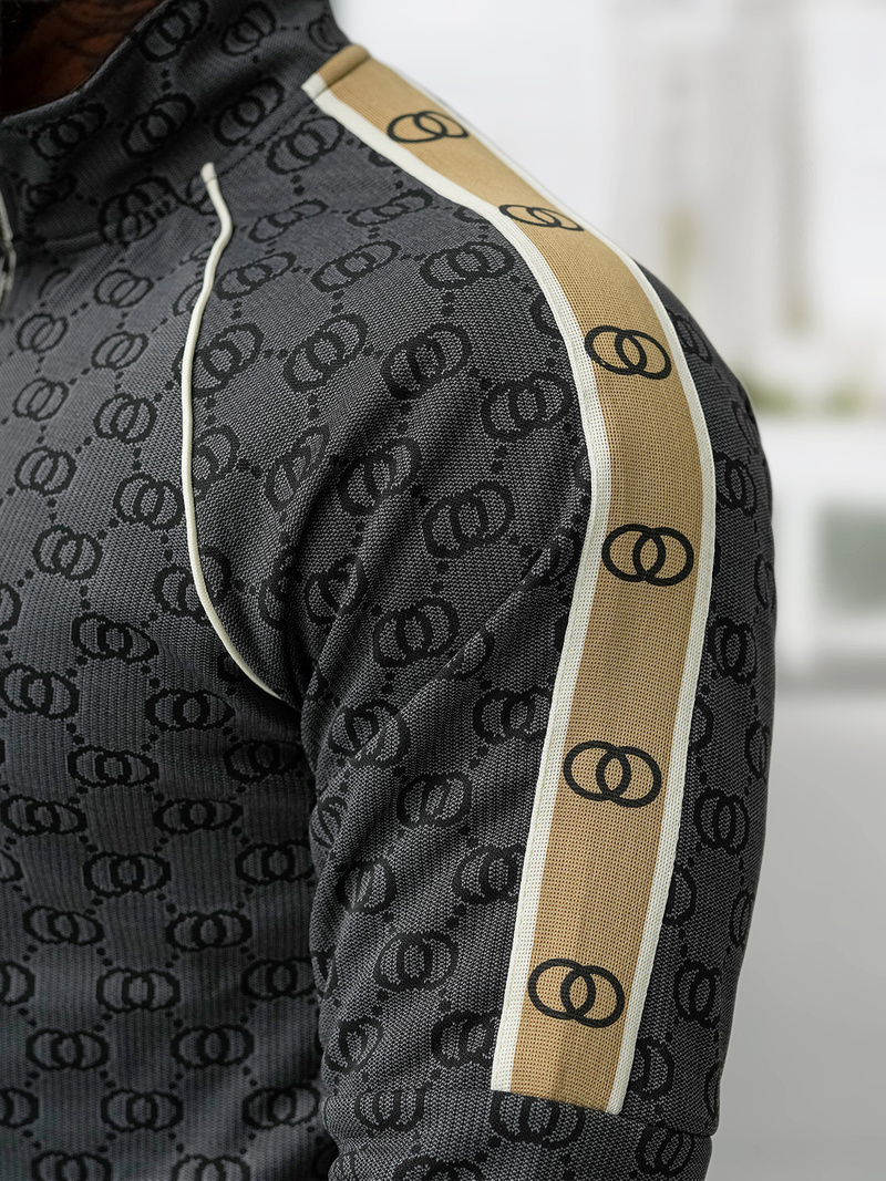 Férfi melegítő együttes fekete OZONEE O/FF5110AB