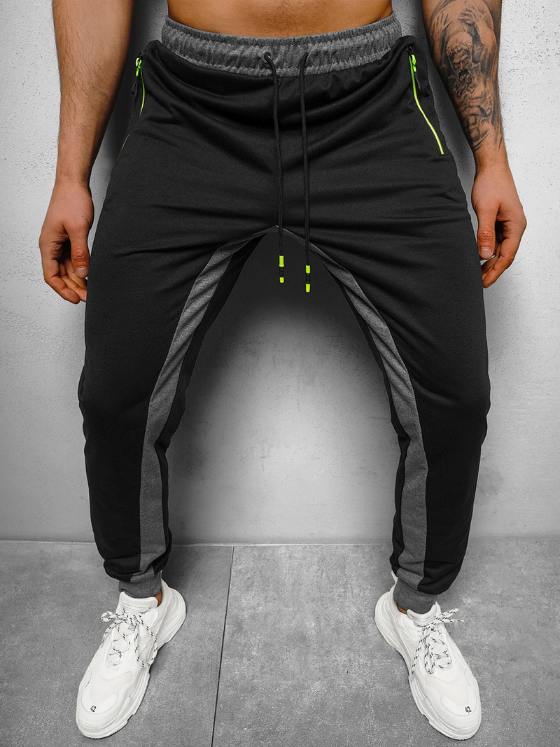 Férfi melegítő nadrág fekete OZONEE JS/68K10357