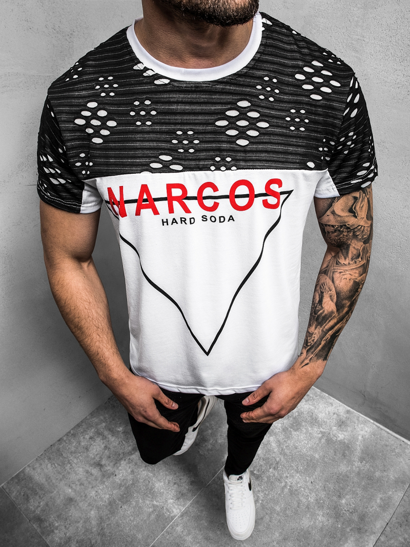 Férfi póló Fehér OZONEE JS/KS2084Z