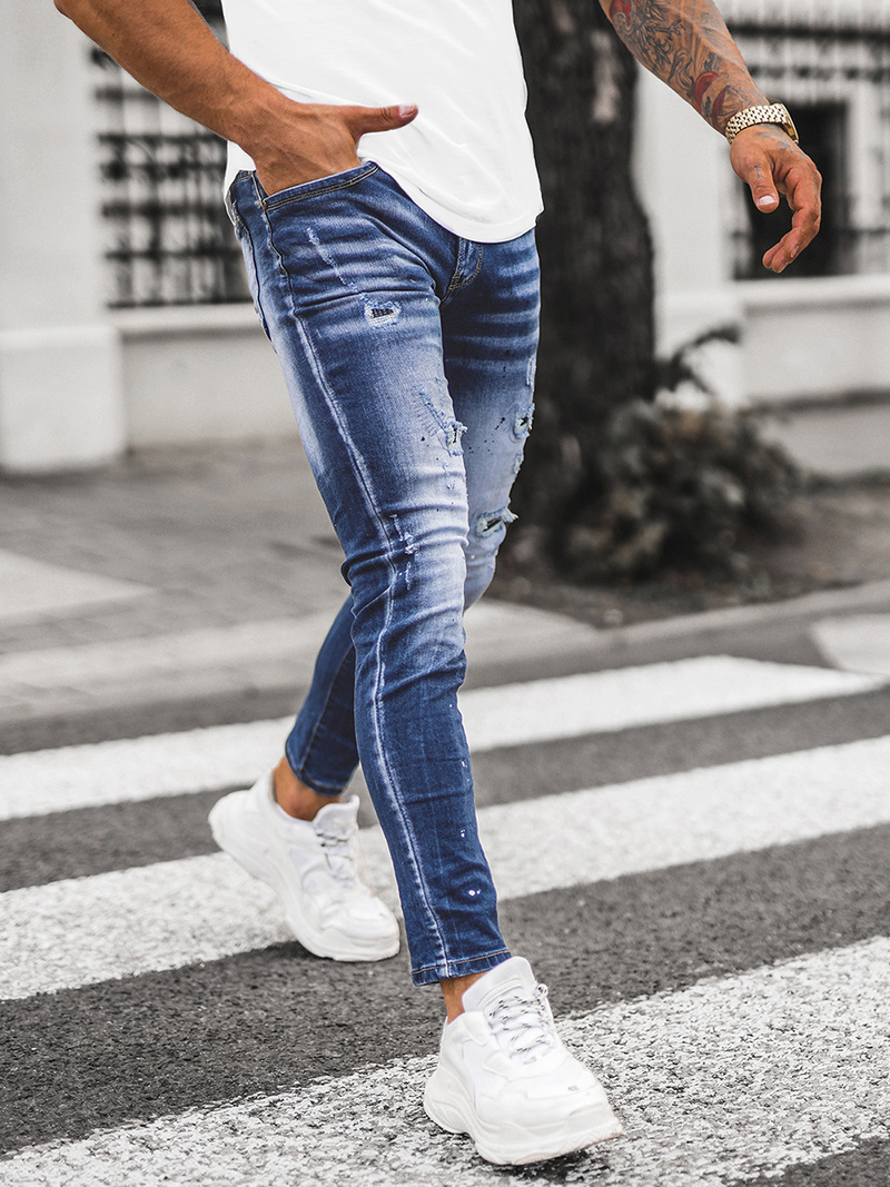 Férfi Farmer Nadrág Kék OZONEE O/BC1059