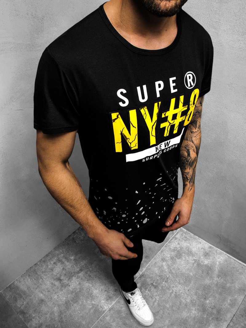 Férfi póló Fekete OZONEE JS/KS2028Z