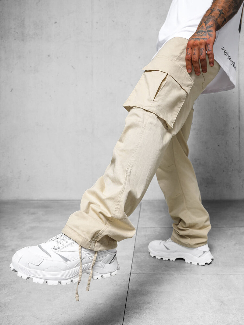 Férfi Nadrág Bézs OZONEE O/G3179Z