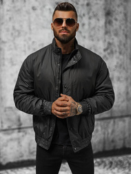 Férfi kabát fekete OZONEE JS/5M3102/392