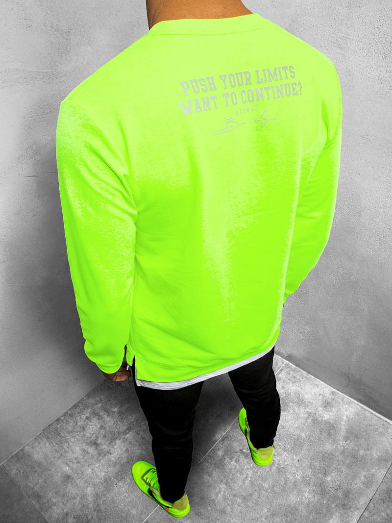 Férfi melegítő felső Zöld neon OZONEE MACH/20373Z