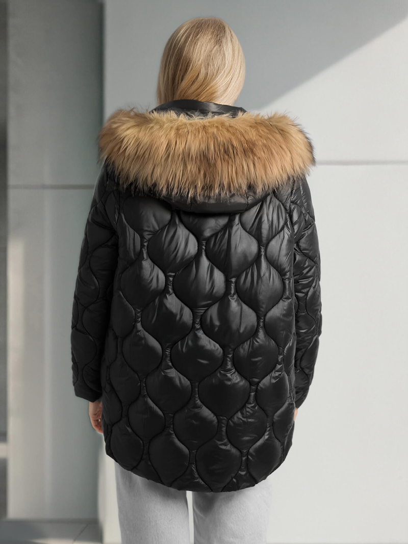 Női téli kabát fekete OZONEE O/5M3226/392Z