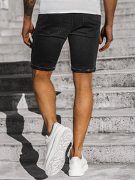 Férfi farmer rövidnadrág Fekete OZONEE G/1071