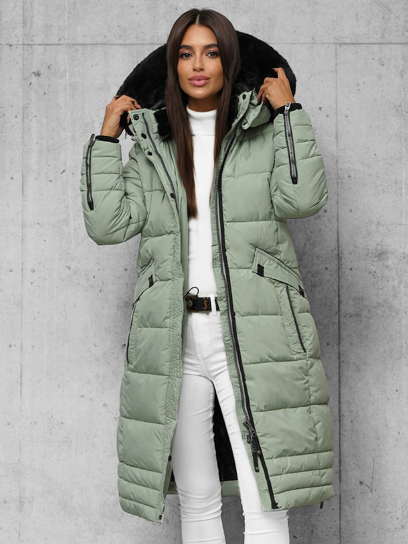 Női téli kabát mentol OZONEE O/W377