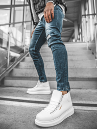 Férfi magasszárú sneakersek Fehér OZONEE CH/258