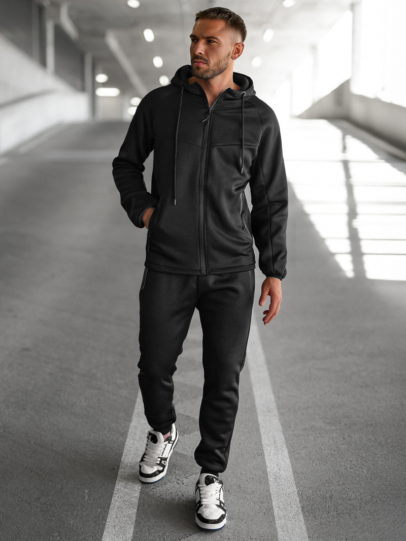 Férfi melegítő együttes fekete OZONEE JS/8C1967/3