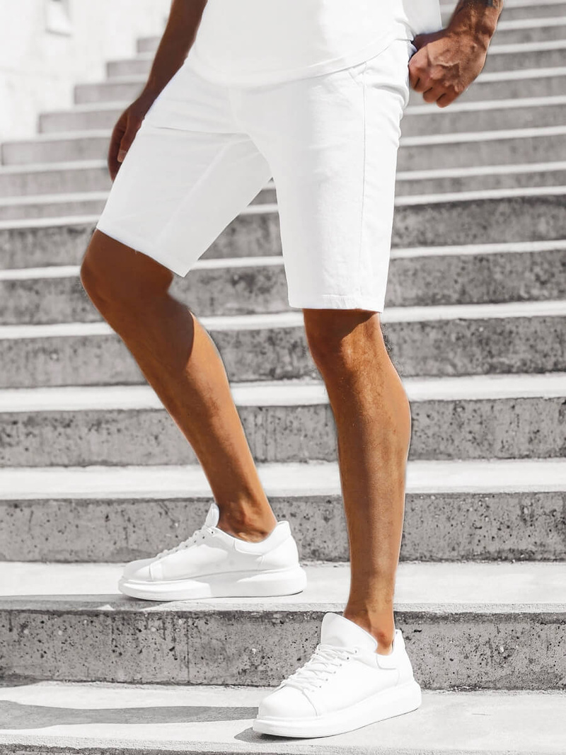 Férfi chino rövidnadrág Fehér OZONEE JB/JP1142